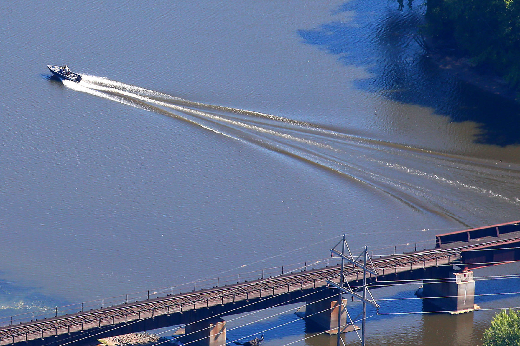 A view from high above the river
